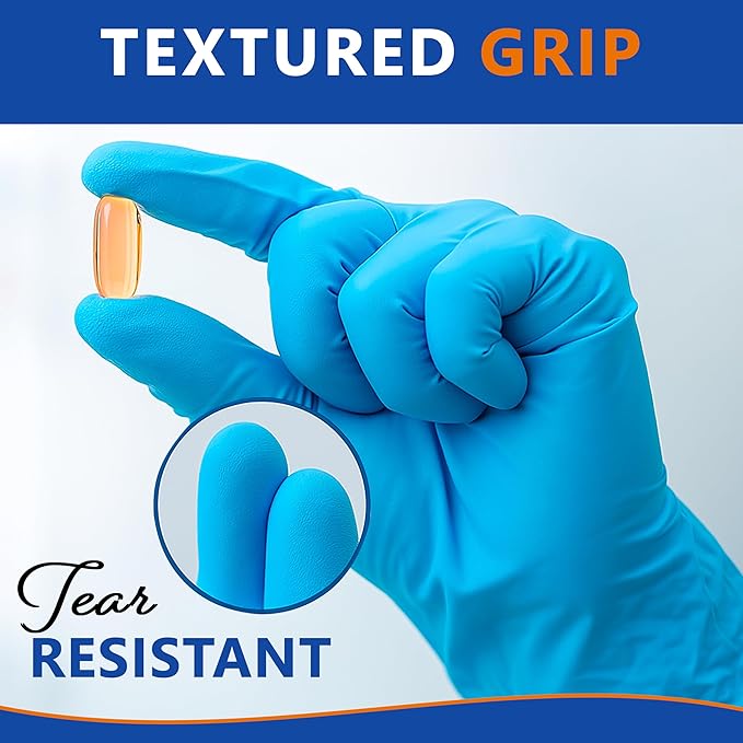 Nitrile Gloves Disposable Powder Free, Latex Free - Protective Gloves for Multi Use, Cooking, Cleaning 100-1000