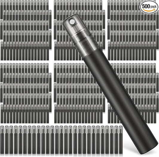 Remerry 500 Pcs 10 ml Perfume Spray Bottles Plastic Travel Refillable Mini Bottles for Women Small Fine Mist Sprayers Portable Frosted Perfume Sprayers Empty Atomizer for Essential Oil