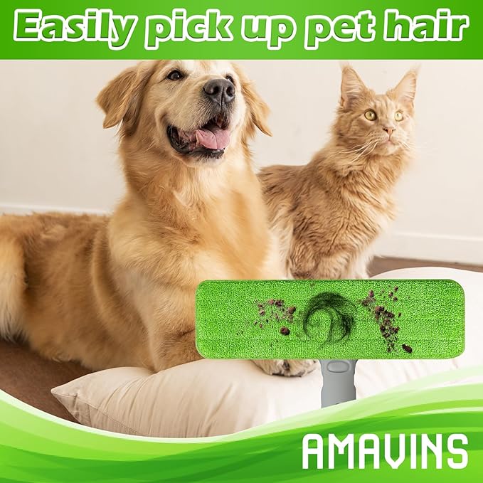 3 Pack Microfiber Cleaning Pads with All Bona Mop, Reusable Microfiber Mop Pads for 18 Inch Mop, Hardwood Floor Replacement Cleaning Mop Pads, Machine Washes