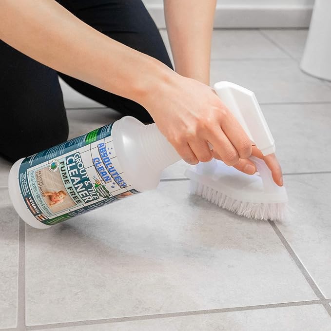 Absolutely Clean FAST GROUT CLEANER! - Professional Strength, Natural Enzyme Formula - Fast Acting, Fume Free - USA Made (32oz Cleans Up To 500 sq ft)