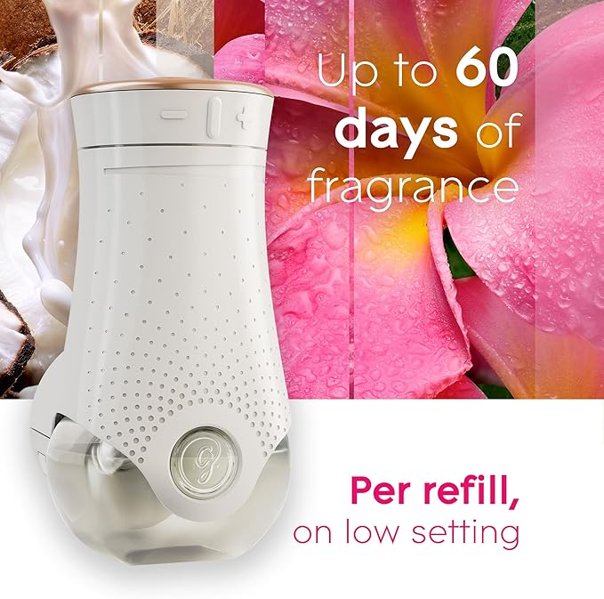 Glade PlugIns Refills Air Freshener, Scented and Essential Oils for Home and Bathroom, Exotic Tropical Blossoms, 3.35 Fl Oz, 5 Count
