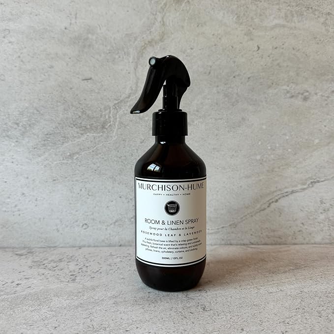 Murchison-Hume Luxury Room & Linen Spray – Rosewood Leaf & Lavender | Eco-Conscious, Non-Toxic & Pet-Friendly Fabric Mist & Air Freshener | Long-Lasting Scent, 10 fl oz