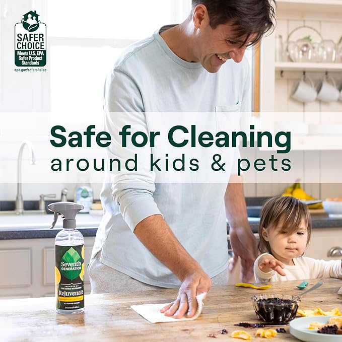 Seventh Generation All Purpose Cleaner Rejuvenating Yuzu Basil, For All Surfaces, 23 fl oz, Pack of 4