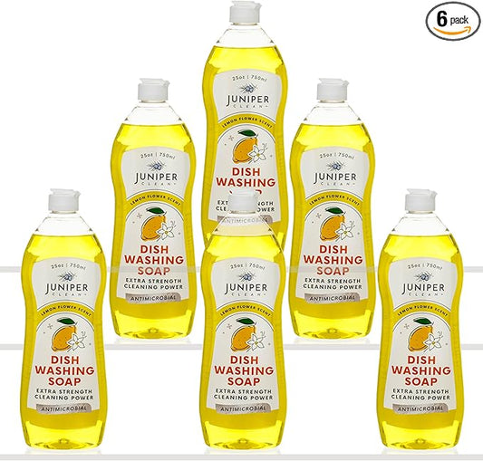 Dish Soap, Lemon Scent, Liquid Dish Washing Soap Squeeze Bottle 25 Fl Oz (Pack of 6)
