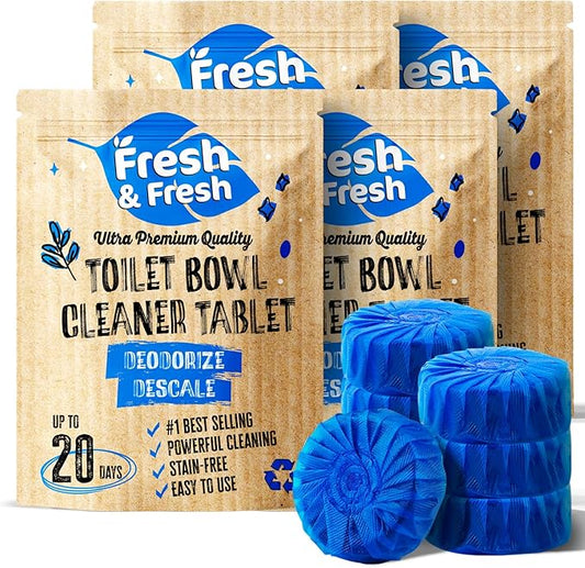Disposable Toilet Bowl Cleaners(100 Tablets) Odor Eliminator, Fresh Scent, Multipurpose Residential and commercial Toilet Cleaners 2-3 week Lasting Toilet Bowl Cleaner