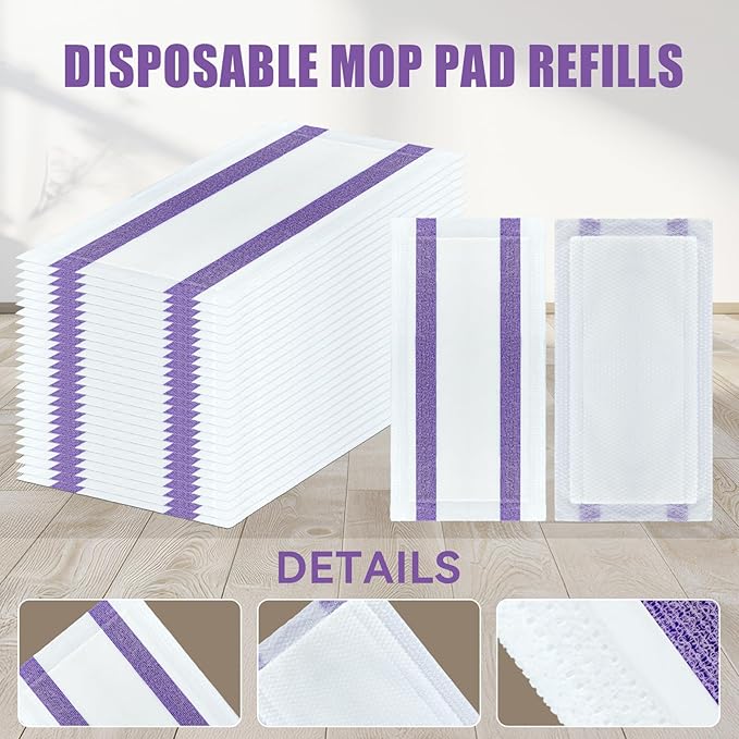 80 Pack Disposable Mop Pad Refills for Swiffer Wet Jet Spray Mop，Dry&Wet Mopping Pad Compatible with Swiffer Wet Jet and Any Model of Velcro Mop，Multi Surface WetJet Pad for Floor Cleaning