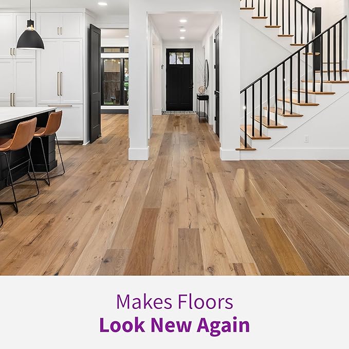 Rejuvenate Professional Wood Floor Restorer and Polish with Durable Finish Non-Toxic Easy Mop On Application High Gloss Finish 32oz