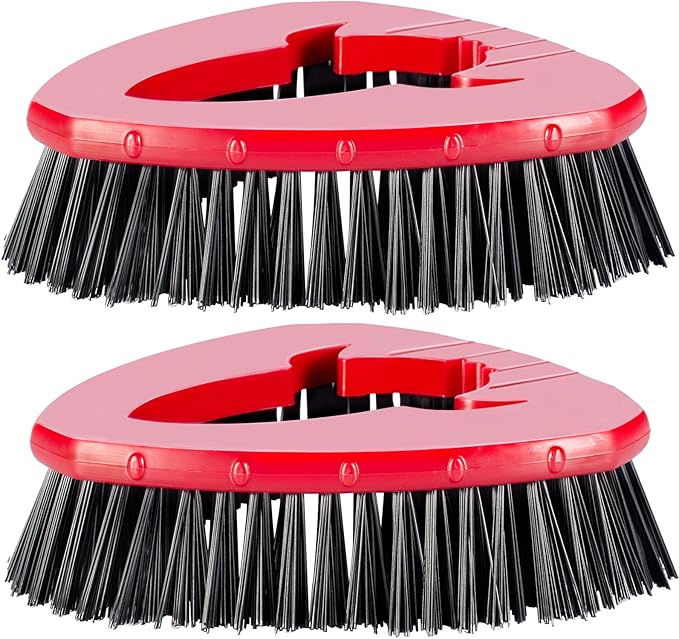 [2 Pack] Scrub Brushes, Floor Cleaning Brush Scrubber Replacements Compatible for O Cedar EasyWring 1-Tank Spin Mop System, Scrub Brush Attachment for Cleaning Bathroom, Kitchen, Tub and Tile