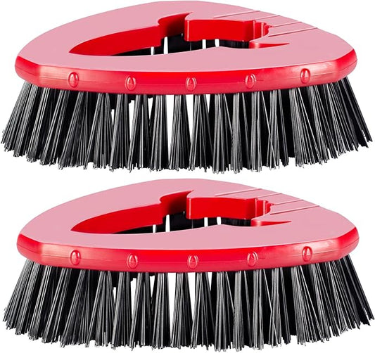 [2 Pack] Scrub Brushes, Floor Cleaning Brush Scrubber Replacements Compatible for O Cedar EasyWring 1-Tank Spin Mop System, Scrub Brush Attachment for Cleaning Bathroom, Kitchen, Tub and Tile