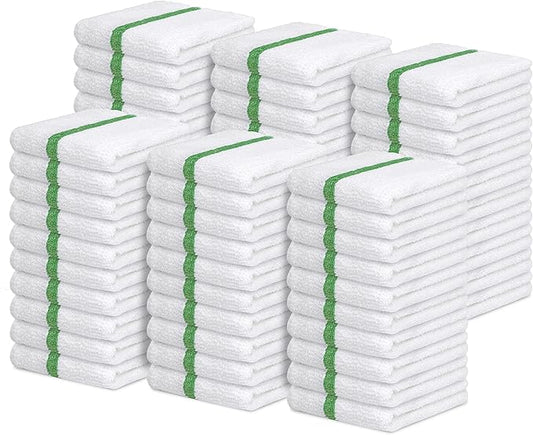 Avalon Towels Terry Bar Mop Towels (Value Pack of 60) Size 16"x19" – Absorbent and Durable, Multipurpose Cleaning Rags, Cotton Cleaning Cloths, Terry Cloth Rags, Reusable Shop Rag