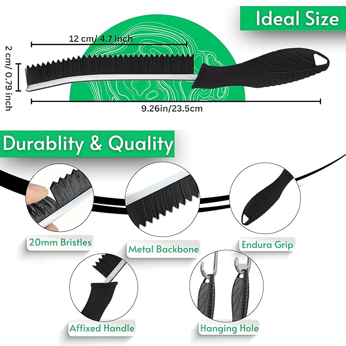 Hard Bristle Crevice Cleaning Brushes for Household use - Multifunctional Crevice Cleaning Tools for Housekeeping & Bathroom Cleaning Tools - Small Cleaning Brushes for Tight Spaces