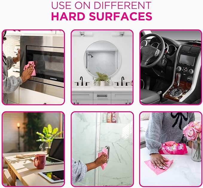 Stardrops The Pink Stuff Miracle Multi-Purpose Cleaning Wipes – 216 Count – Tough on Grease, Grime, and Dirt – All-Purpose Cleaner for Kitchen, Bathroom, and More