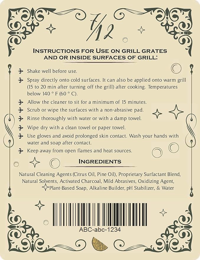 – All-Natural & Eco-Friendly, Non-Toxic & Fume-Free Heavy-Duty BBQ Grill Cleaner & Degreaser | Biodegradable | Fresh Citrus Scent | Safe for Grills, Smokers, Flat Tops & More