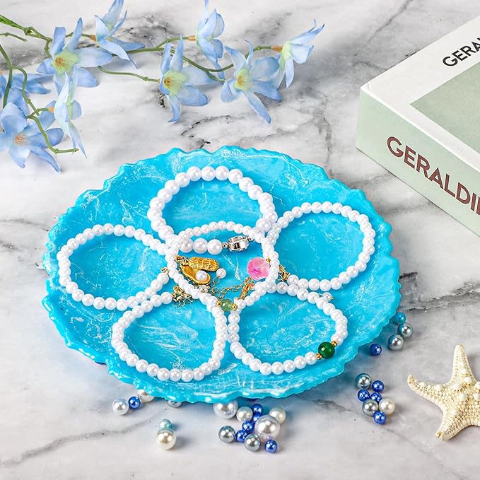 Gartful 2 Pieces Tray Resin Molds, Silicone Jewelry Dish Molds, Storage Container Epoxy Resin Casting Molds for Jewelry Ring Holders, Soap Dish, Candle Holder