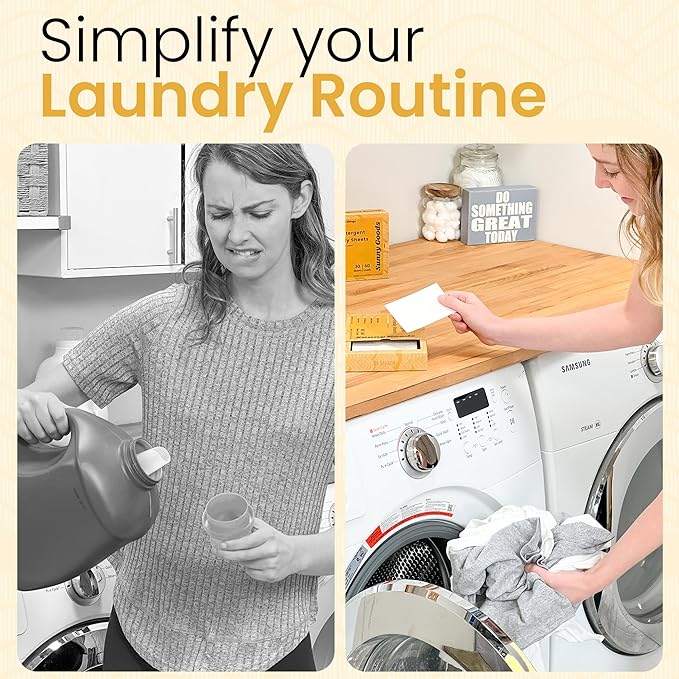 Laundry Detergent Sheets with Plant Powered Stain-Fighting Enzymes - 60 Loads - Concentrated Liquidless Laundry Soap Sheets - Home and Travel Laundry Detergent - Fresh Linen