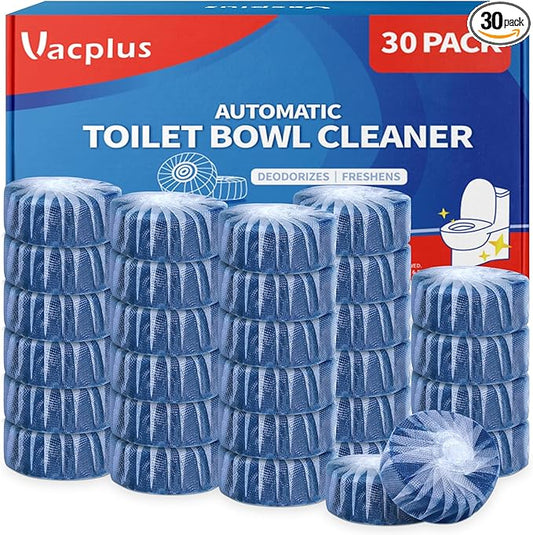 Vacplus Automatic Toilet Bowl Cleaner Tablets, Bathroom Toilet Tank Cleaner (30 PACK), VA-T165