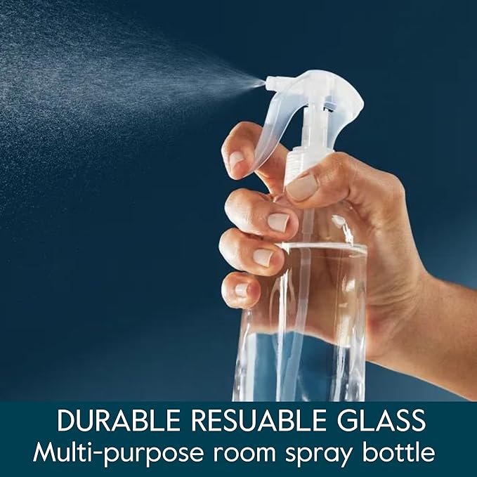 Grove Co. Spray Bottle Set (2 Pack) Refillable 8 Oz Glass Spray Bottles for Room Spray Concentrates, Made of Lead-Free, Partially Recycled Glass, Dishwasher Safe, Help Reduce Plastic Waste