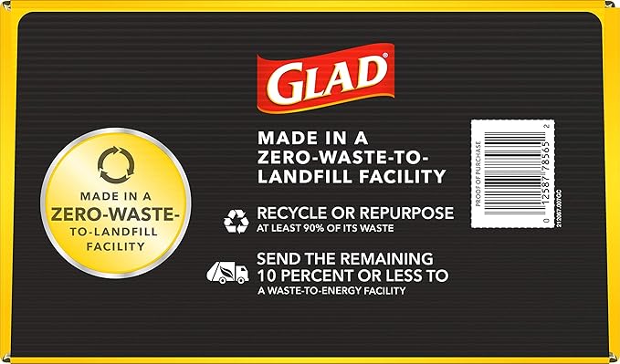 Glad ForceFlex Trash Bags 30 Gallon | Black | LeakGuard Protection | Stretchable Strength | 68 Count, Pack of 4
