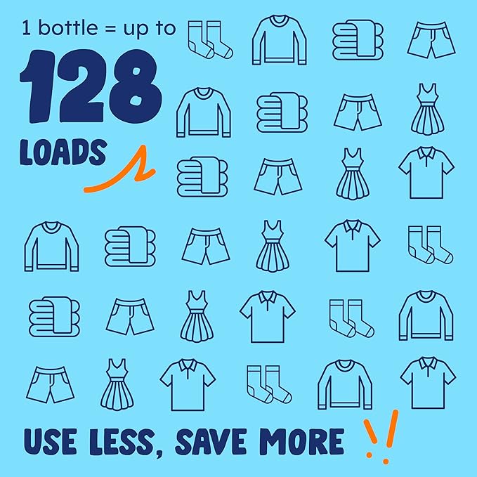 Originally Yellow Natural Unscented Laundry Detergent | Made In USA Natural Laundry Detergent | Stain Removing & Gentle on Sensitive Skin | High-Efficiency for Clean Laundry | up to 128 Loads