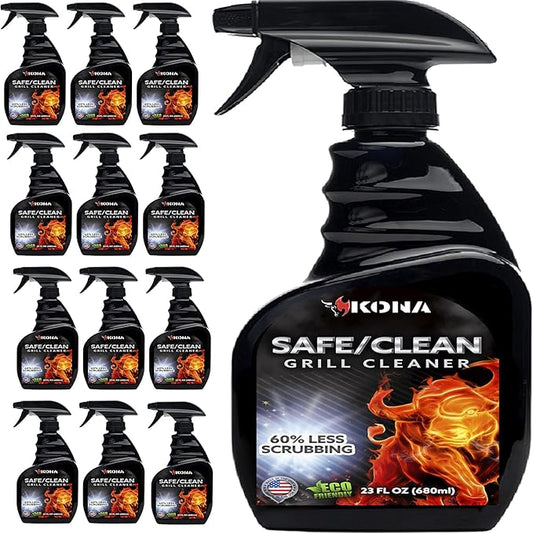 Safe/Clean Grill Cleaner - 60% Less Scrubbing - Eco-Friendly Food Safe Grill & Oven Degreaser (12)