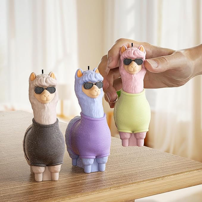 Alpaca Mold - Resin Casting & Candle Making Molds - Silicone 3D Animal Molds for Home Decor