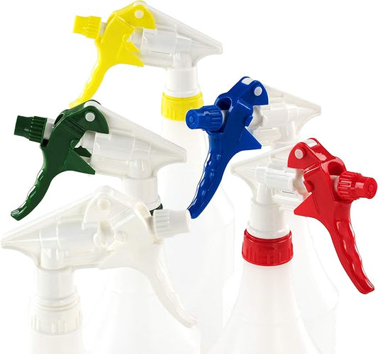 Leak-Free Chemical Resistant Spray Head 10 Pk By Mop Mob. Industrial Sprayer for Auto/Car Detailing Window Cleaning and Janitorial Supply. Heavy Duty Low-Fatigue Trigger and Nozzle Fit 24oz Bottle.