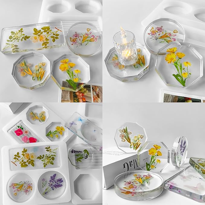 Deep Round Silicone Coaster Molds - Extra Deep Resin Coaster Kit