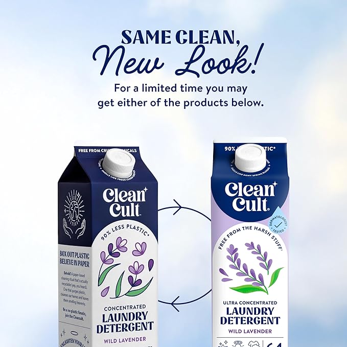 Ultra Concentrated Liquid Laundry Detergent Soap, 192 loads (96 oz), Long Lasting Scent, 90% Less Plastic, No Harsh Chemicals, Wild Lavender, Defeats Stains & Odors, HE/Standard Compatible