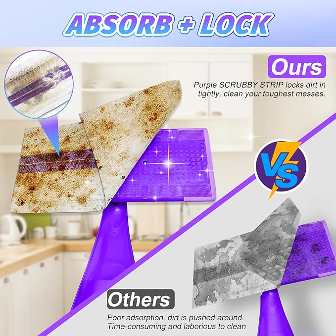 Mopping Replacements Pad Compatible with Swiffer Wet Jet Spray Mops, Disposable Multi Surfaces Mop Pads Refills Used for Floor Cleaning, Thickness and Absorbent, 25 Count