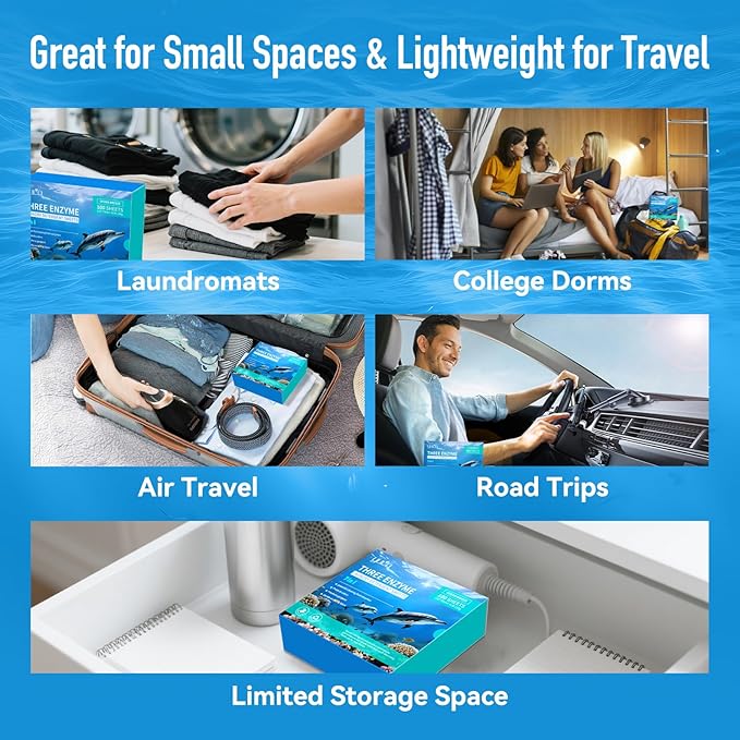 YUCO Laundry Detergent Sheets 100 Washes, Concentrated Laundry Detergent, Washing Soap Washer Sheet, for Deep Cleaning Grament Freshening, Hypoallergenic, Plastic Free Packaging (Ocean Breeze)