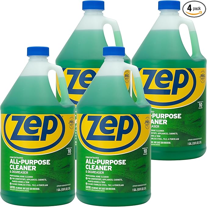 Zep Concentrated All-Purpose Cleaner and Degreaser - 1 Gallon (Case of 4) - ZU0567128 - Cuts Through Grease, Grime and Dirt With Ease, For Professional. Commercial and Household Use