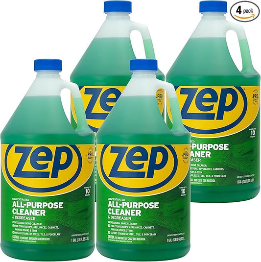 Zep Concentrated All-Purpose Cleaner and Degreaser - 1 Gallon (Case of 4) - ZU0567128 - Cuts Through Grease, Grime and Dirt With Ease, For Professional. Commercial and Household Use