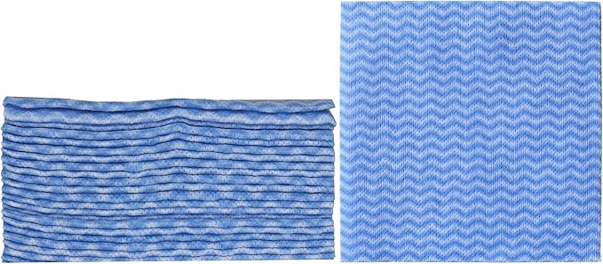 KMAKII Reusable Heavy Duty Cleaning Cloths – Multi-Purpose Dish Towels & Wipes for Kitchen & Home, Super Absorbent, 12 x 12 in (30 x 30 cm), Blue, 50 Pack