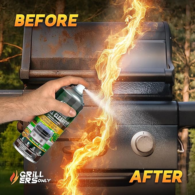 2-Pack Exterior Grill & Outdoor Cleaner Spray 14.8 fl oz | Multi-Surface Degreaser for Grills Griddles & Patio Furniture