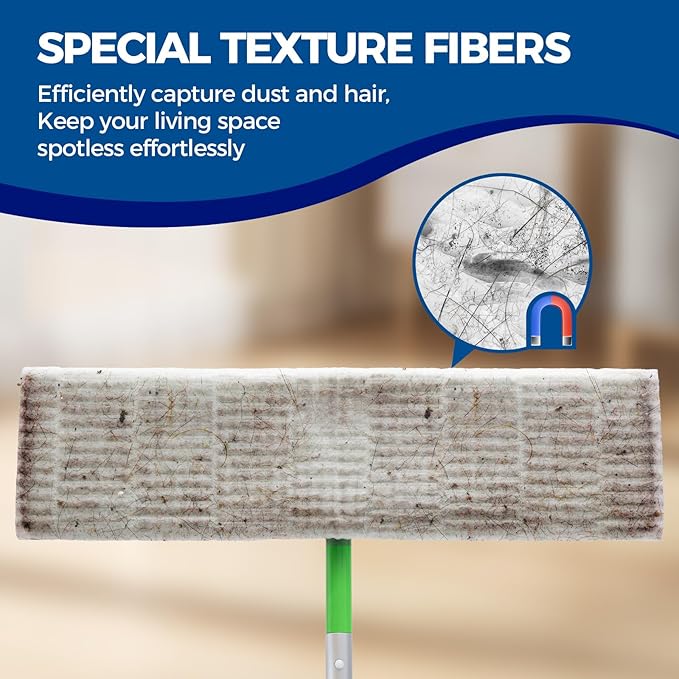 XL Dry Mop Refills Dust Sweeping Cloths Disposable Mop Pads for XL Sweeper X Large Floor Cleaning Mop Refills, 9.84x17.71 Inch, 40 Count