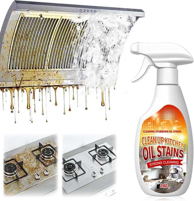 Heavy Duty Degreaser, 2025 New Upgrade Kitchen Cleaner, Multipurpose Oil Stain Remover, for Appliances Countertops Range Hoods