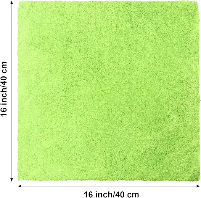 Shimeyao 30 Pcs Edgeless Microfiber Plush Towels for Cars Detailing Drying Wash Polishing Absorbent Cleaning Cloths, 500 GSM, 16 x 16 Inch(16 x 16 Inch,Multicolor,30 Pcs)