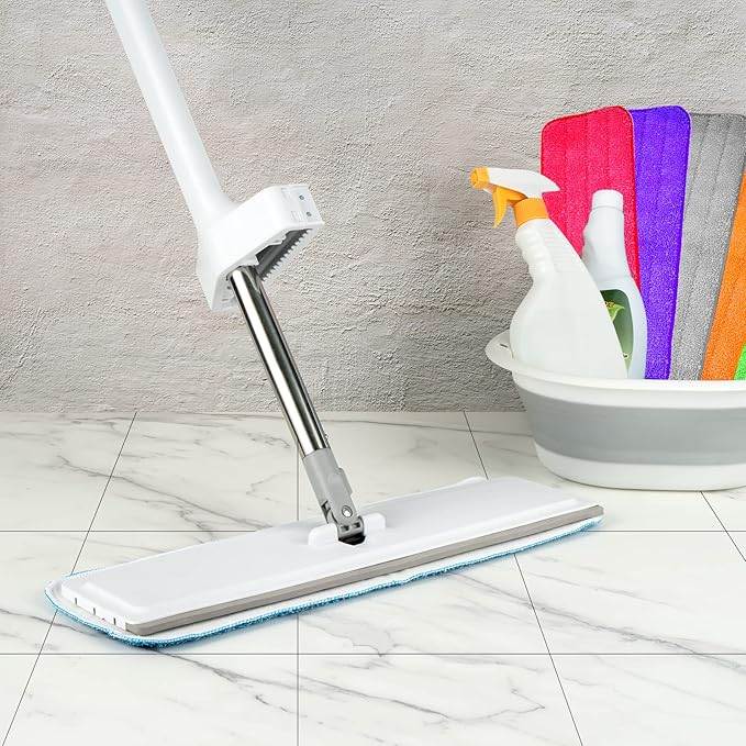 Microfiber Mop Pads, 18.5 x 6.3 Inch Reusable and Washable Spray Mop Pads, Wet and Dry Household Mop Pad Replacement, Set of 12(Colorful)