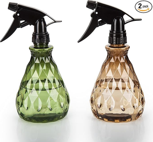 2 Pcs Spray Bottles, 500 ml/17 oz Empty Water Spray Bottles, Plastic Reusable Adjustable Mist Sprayer Squirt Bottles Containers Refillable for Cleaning Solutions, Gardening, Plants