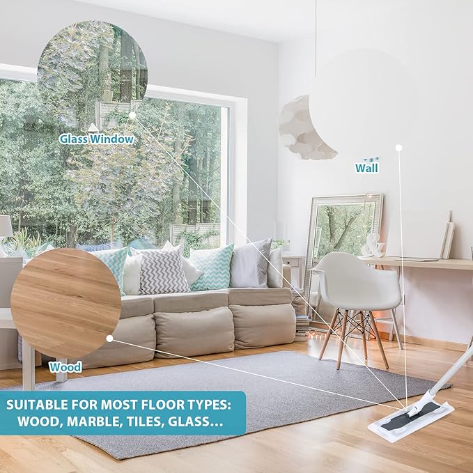 Wet Mop Pads Refills for Floor Cleaning Sweeper Wet Refills Disposable Moist Mopping Cloth Wipes for Wood Hardwood Tile(300 Pcs)