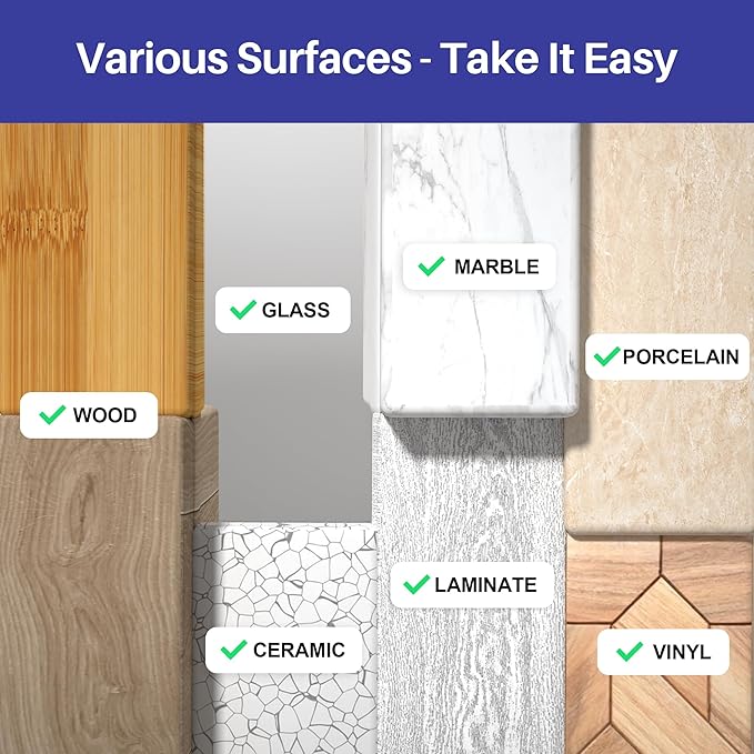 Mop and Bucket Set, Flat Mops for Floor Cleaning, Wall Mop with 60" Extensible Handle, Hardwood Floor Mop with 6 Microfiber Pads