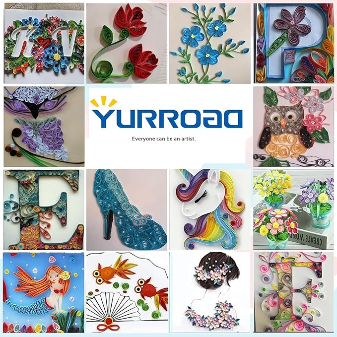 YURROAD 3 in 1 Paper Quilling Template Board with Pins Quilling Knitting Board Cork Shape Mold DIY Tool