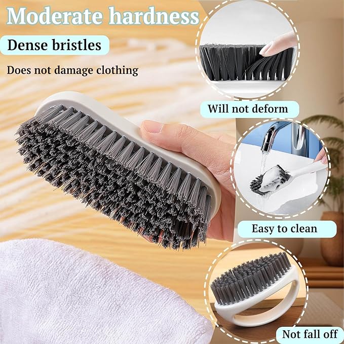 Scrub Brush for Cleaning - 3pcs Bathroom Scrubber Cleaning Brushes for Household Use Heavy Duty Small Nylon Brush,Shoe Cleaning Brush,Laundry Brush,Kitchen,Bathtub,Floor Brushes