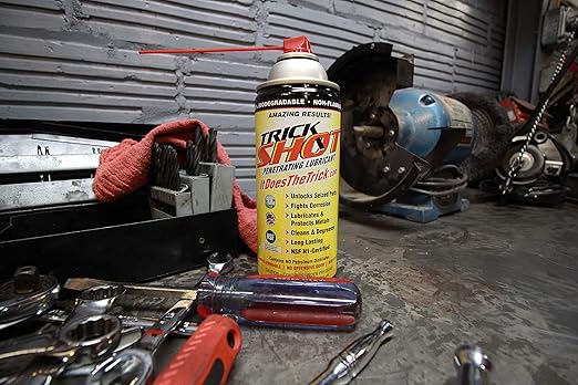 Penetrating Oil, Lubricant, and Degreaser | 6 Pack - 11 oz. Nitrogen Charged Spray Can | Eco-Friendly, Non-Flammable, NSF H1 Food Grade & Biodegradable | 3-in-1 Industrial Performance by Trick Shot