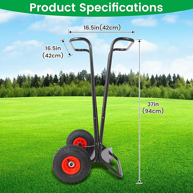 ARCITON Trash Bag Holder with Wheels, Heavy Duty Metal Garden Garbage Bag Support Frame can Hold 33-65 Gallon Leaf Bags, Leaf Bag Holder for Yard Lawn Cleanup Gardening Camping Party Weeding