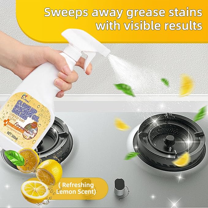Liapu All Purpose Cleaner, Remove Stains Cleaning Spray, Lemon Breeze Scent Multipurpose Heavy Duty Degreaser, Kitchen Cleaning Supplies Removes Oil Stains On Microwave & Oven & Stove Top
