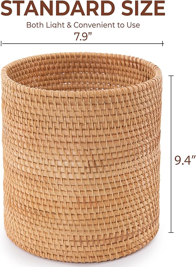 KOLWOVEN Mini Trash Cans, Mini Storage Bin Table, Desk Trash Can Mini, Narrow Trash Can Bathroom, Slim Garbage Can, Small Waste Basket, Desktop Trash Can