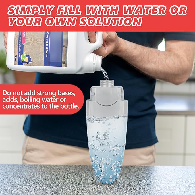 HOMTOYOU Dust Mop for Hardwood Floors: Microfiber Spray Mop for Cleaning Laminate Wood Tile Home Kitchen - 3 Washable Reusable Pads & 1Pcs 400+ML Refillable Bottle