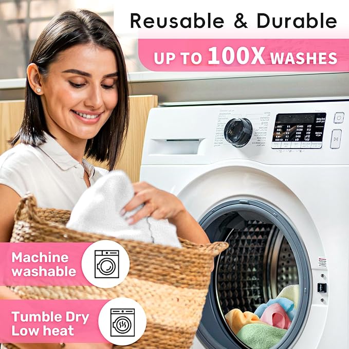 Microfiber Cleaning Cloths Roll, 75 Pack Tear Away Microfiber Towels Roll, 12" x 12" Lint Free Rags, Reusable Cleaning Cloths, Washable, Scratch Free,Ultra Absorbent Dish Rags(White)