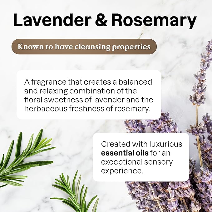 ATTITUDE Laundry Detergent with Essential Oils, EWG Verified, Vegan, Plant and Mineral-Based Ingredients, HE, Bulk Refill, 80 Loads, Lavender and Rosemary, 67.6 Fl Oz